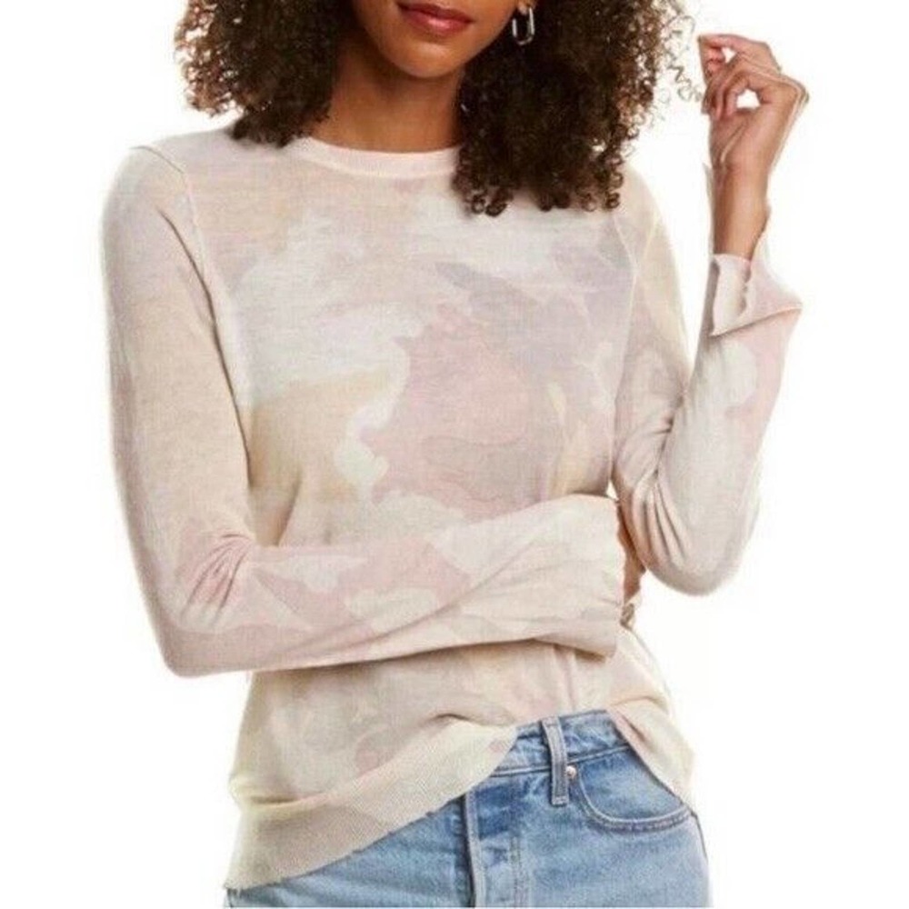 ZADIG & VOLTAIRE 100% Cashmere Sweater Pullover Camouflage Grey Crisp Camou XS